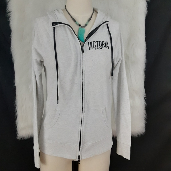 Victoria Sport Tops - Victoria Sport Light Grey Hoodie Size M